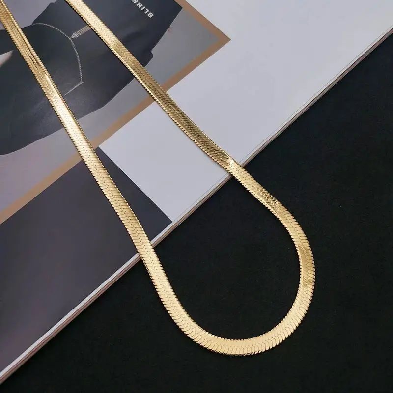 

Fashion 18/20/22/24 Chain Plated 18K Gold Necklace For Women Luxury Quality Jewelry 2022 Trend Free Shipping Items