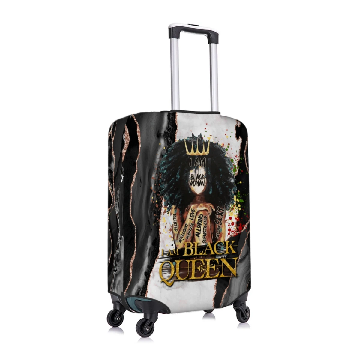 Luggage Covers King And Queen Personality Print Valentine's Gift Suitable for 18-32inch Dust Cover Travel Accessories