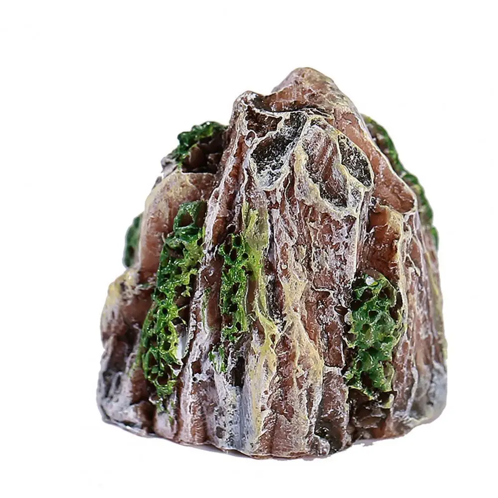 

3Pcs/Set Modern Durable Small Resin Fish Tank Mountains Resin Figurines Casting Freestanding