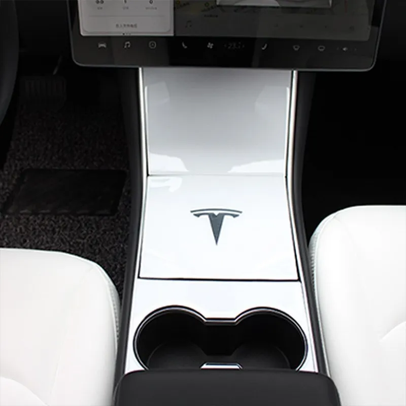 

Car Center Console Centrale Panel Film Styling Decoration Sticker For Tesla Model Y Model 3 2017-2020 Interior Accessories