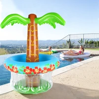 inflatable palm tree cooler cooler for pool party serving bar ice tray drink holder outdoor bbq picnic luau party hawaiian party