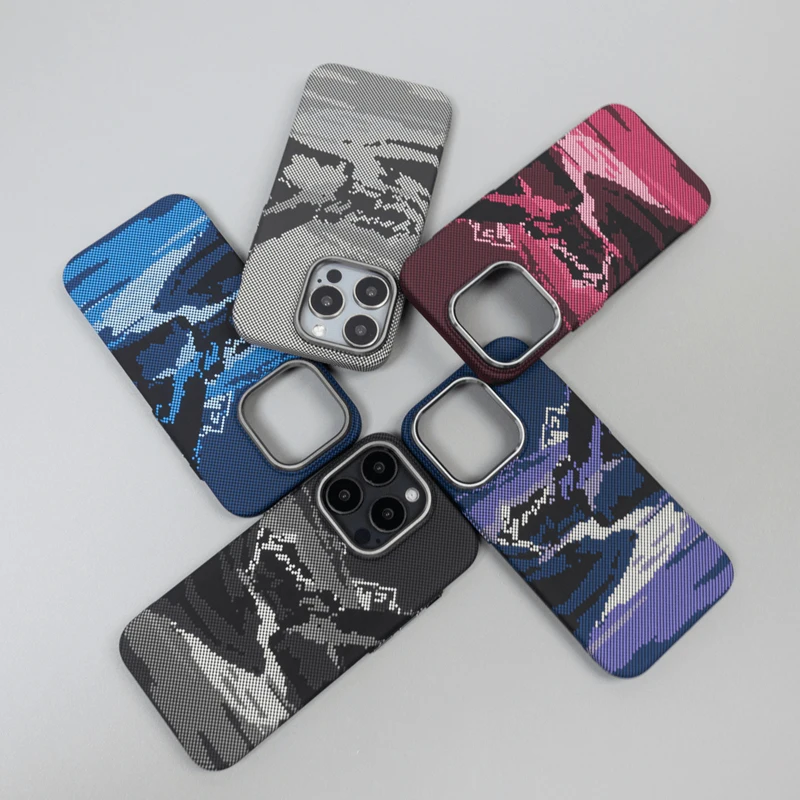 Чехол для телефона Luminous Landscape Relief iPhone с беспроводной зарядкой и линзами из сплава