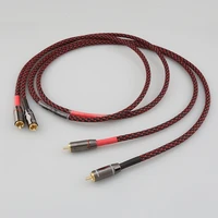 pair hifi a53 canare 99 998 ofc copper audio cable with gold plated rca to rca interconnect