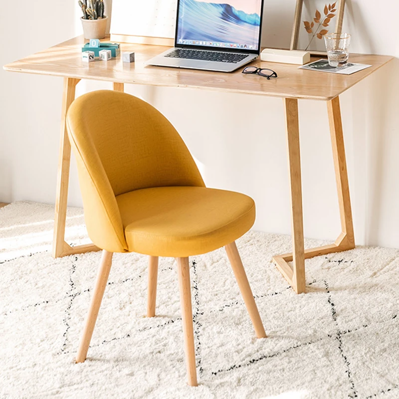 

Nordic Wooden Kitchen Dining Chair Bedroom Dresser Salon Office Ergonomic Dining Chair Rotatable Sillas Home Furniture WK50DC