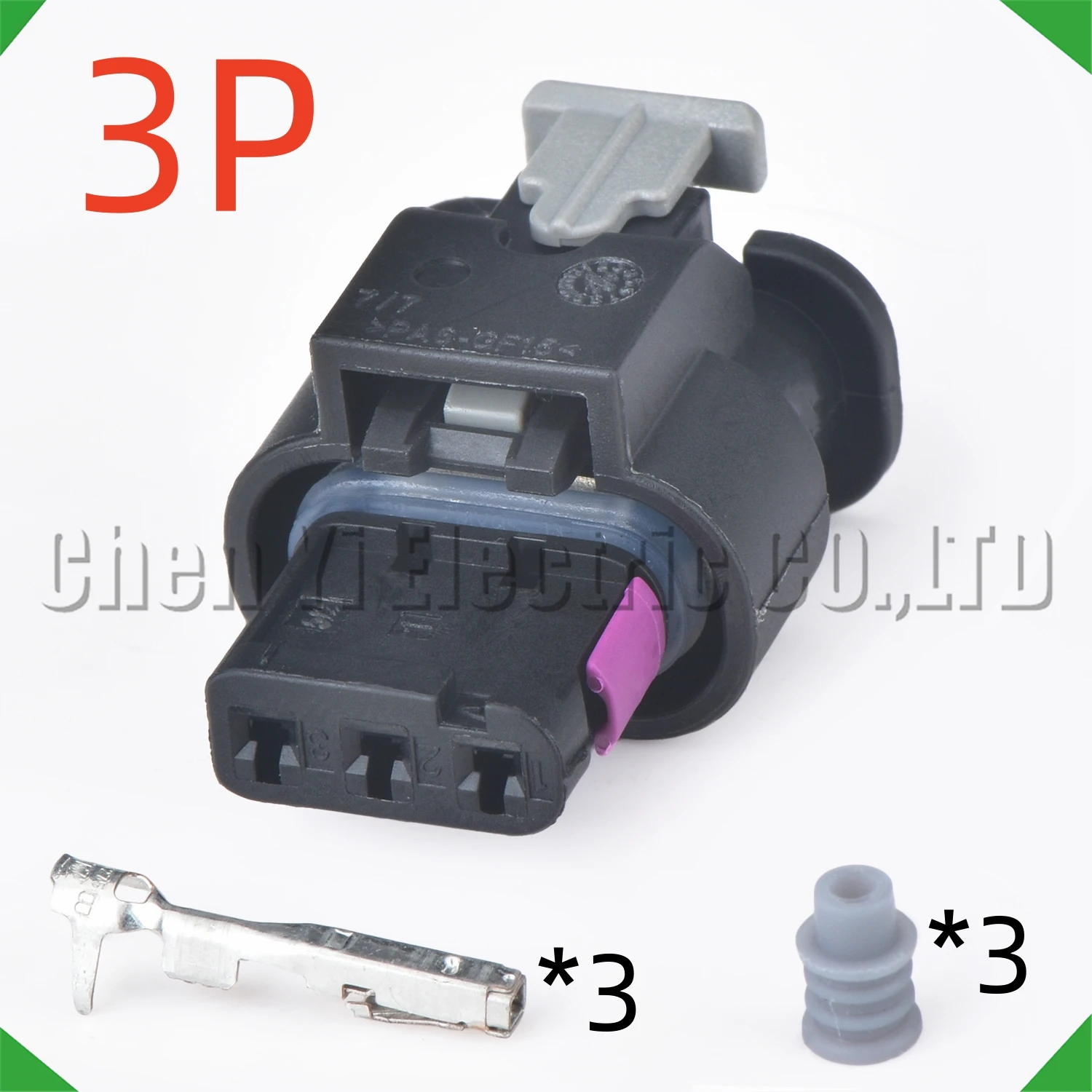 

3-контактный автоматический разъем, обратный радарный зонд, электрический глазок, распределительный вал, уровень масла, жгут водяного насоса, вилка 1-1718644-1 1-1703496-1