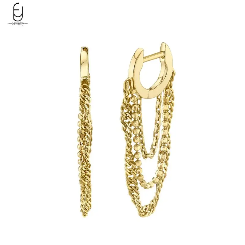 Женские серьги-подвески из серебра 925 пробы