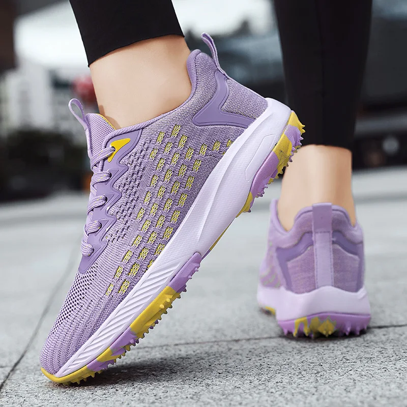 New Men's Golf Shoes Ladies Couple Outdoor Sneakers Men's Mesh Jogging Walking Sneakers Non-Slip Gym Golf Shoes Size 36-46