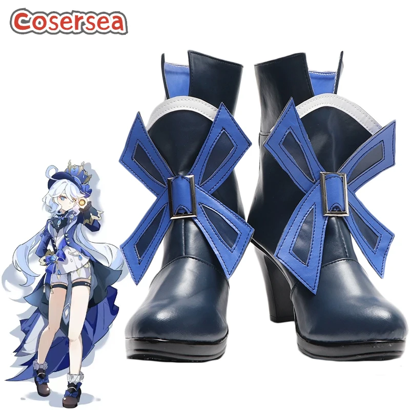 Cosersea Furina обувь для косплея Genshin Impact Fontaine Water God женская на высоком каблуке из