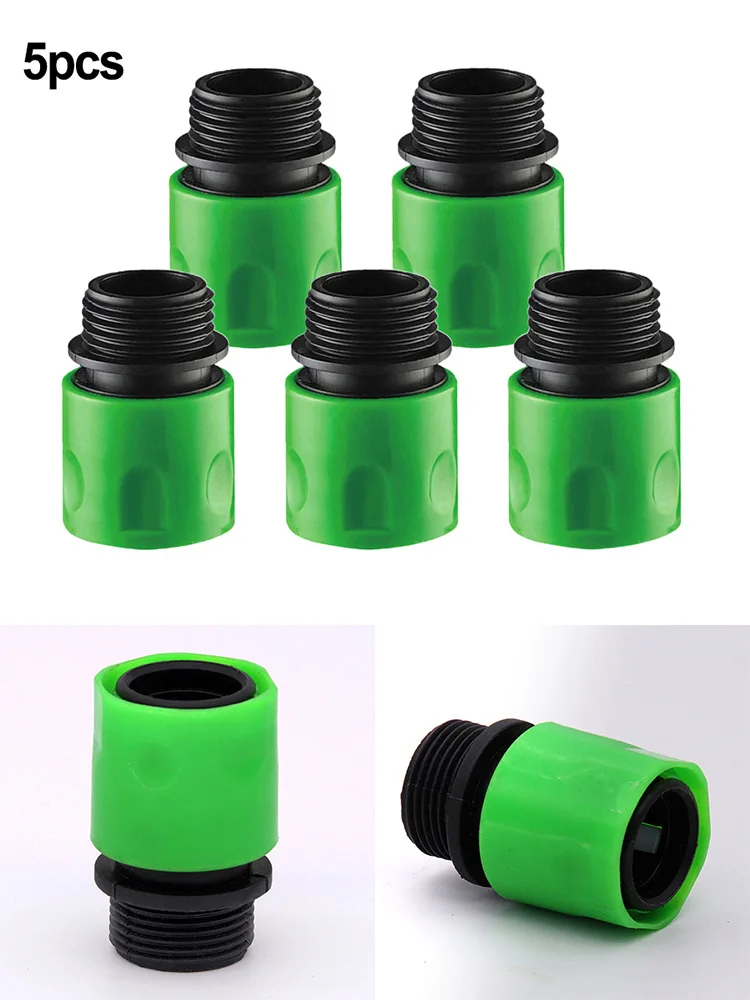 

5pcs 3/4inch Thread Hose Plastic Connector Faucet Adapter Watering Equipment Quick Plug Garden Replacement Accessories