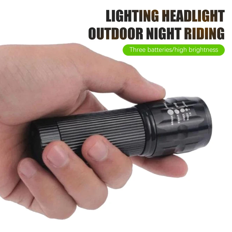 

Strong Light Flashlight Outdoor Camping Night Riding Lighting Headlight Highlight Mini Zoom Handheld Led Flashlight