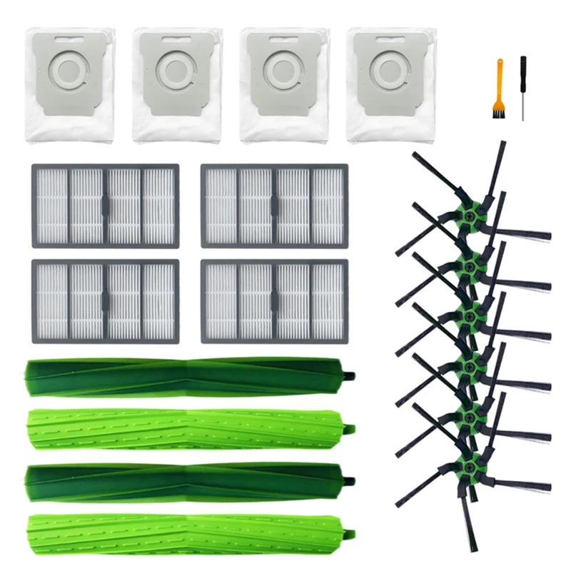 

Для Irobot Roomba S9 (9150) S9 + S9 Plus (9550) S Серия робот-очиститель, основная боковая щетка, Hepa-фильтр, сменные мешки для пыли