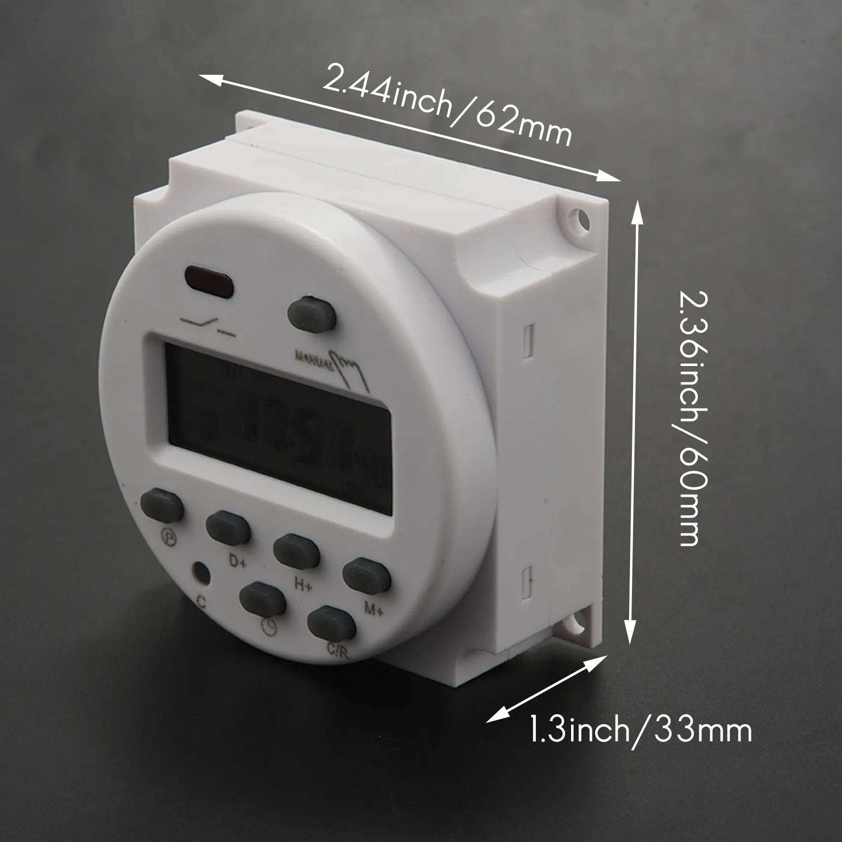 Цифровой ЖК-дисплей постоянного тока 12 В программируемый таймер реле времени 16 А