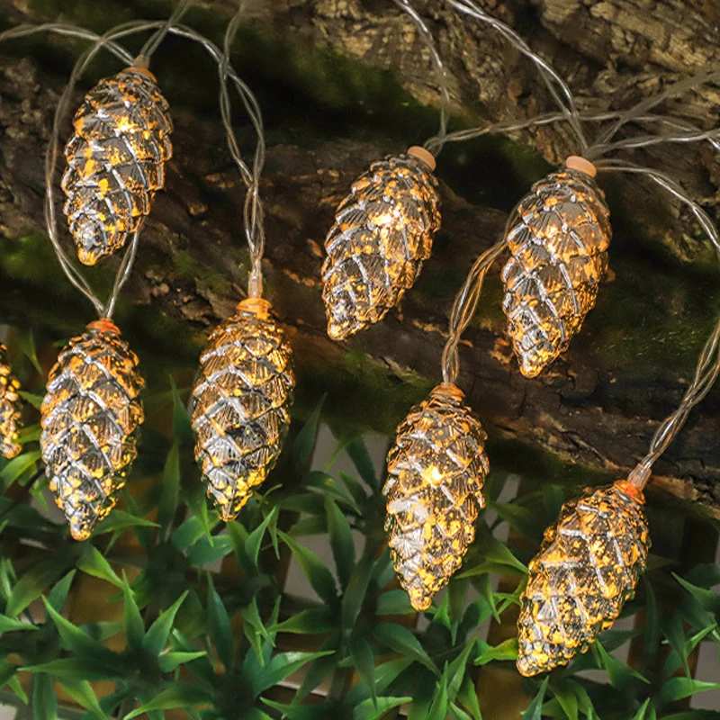 

Сказочные огни в виде сосновых конусов 1,5 м/3 м, Рождественское украшение, 2024 гирлянда на елку, Рождественские огни, Рождество, Рождество, Новый год 2024