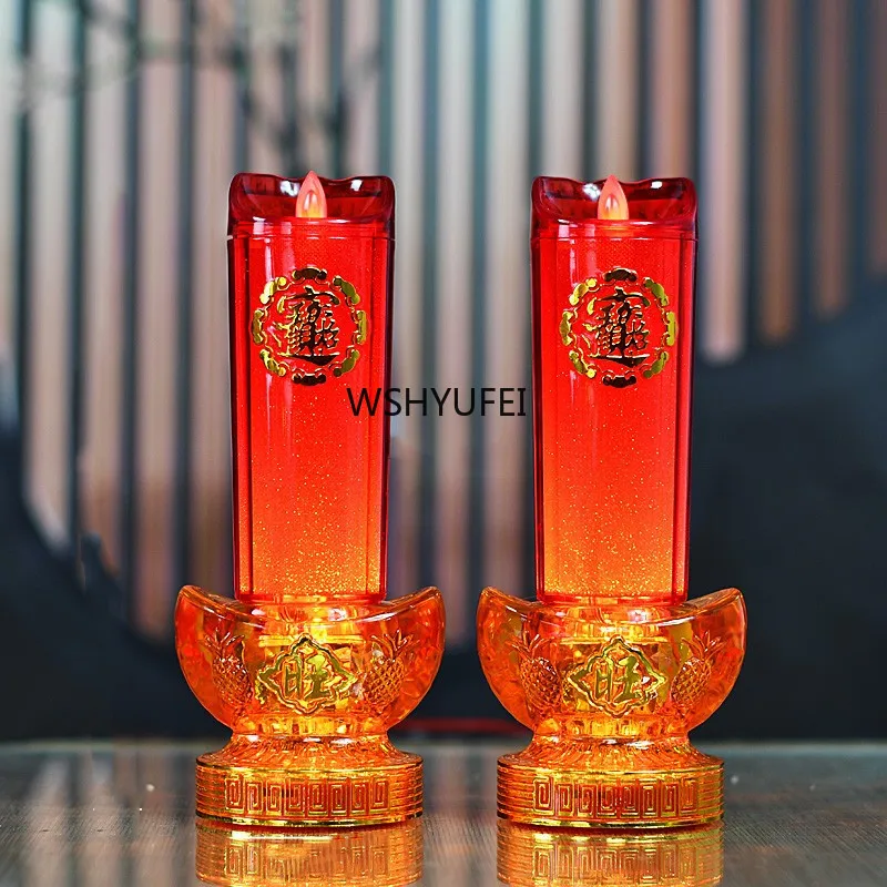 2 шт. светодиодная лампа-свеча с имитацией пламени буддийский электрический свет