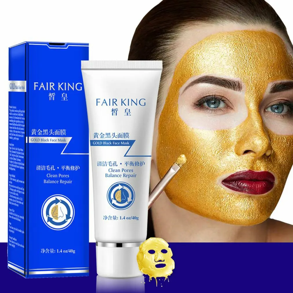 

Gold Treatment Mask Blackhead Mud Mask Peel Off Purifying Blackhead Remover Deep Cleansing Acne Scars Spots Wrinkles Treatment