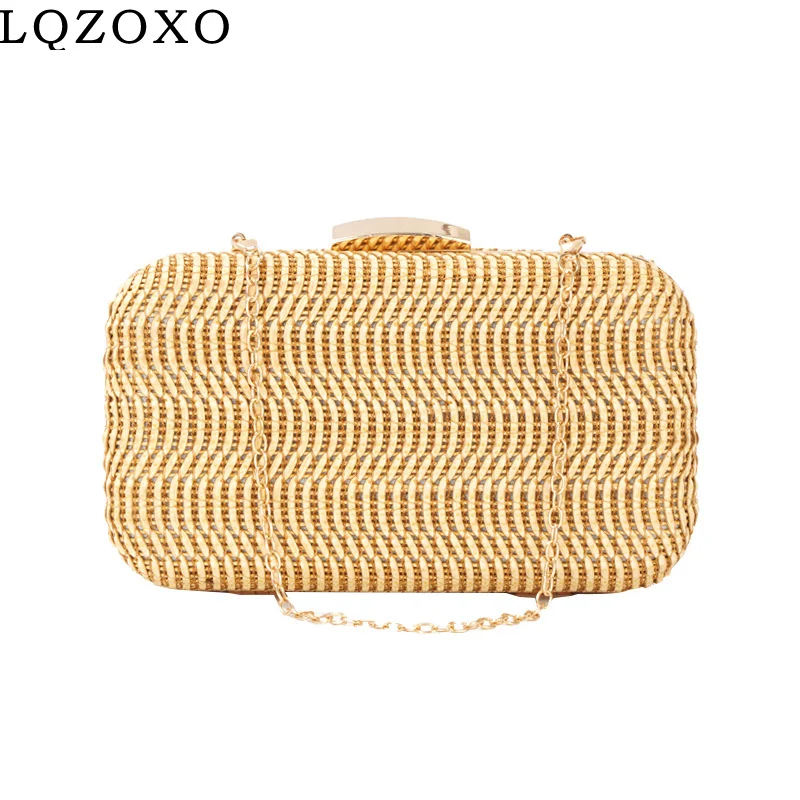 Knitted Style Women Evening Bags Hollow Out Fashion Day Clutch New Arrival Handbags Purse Party Gift Purse
