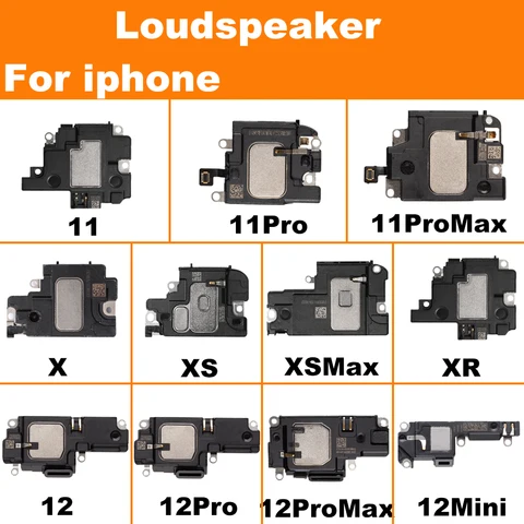 Нижний Громкоговоритель для iPhone 12 11 Pro X XS XR Max, миниатюрный звуковой звонок, зуммер, внутренний рингтон, гибкий кабель, детали, 1 шт.