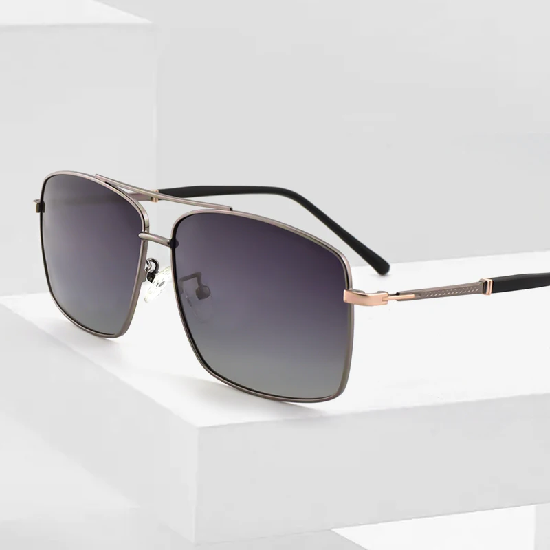 

FEBUARY 2023 High Quality Hot-sale Men Drive Metal Polarized Sunglasses Retro Classic Black Square Modern Sunglasses