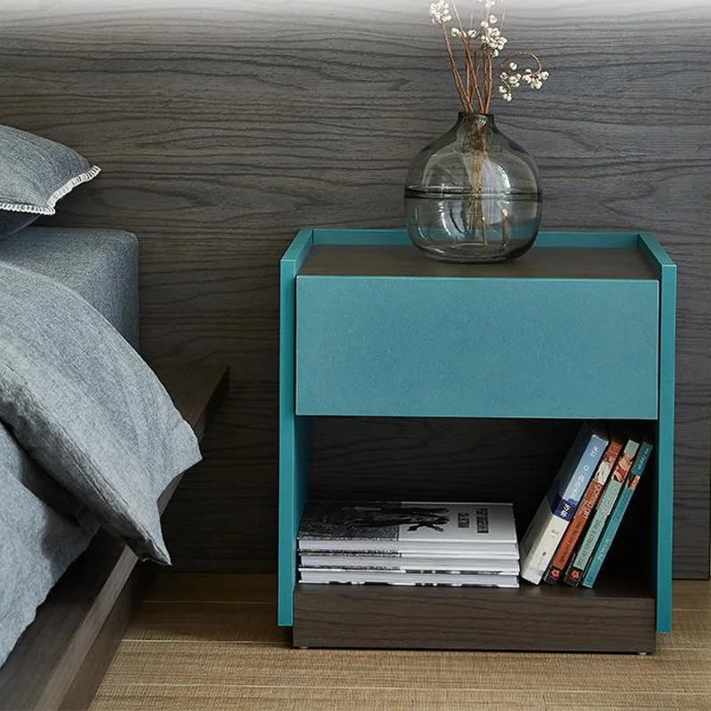 

Aoliviya Официальный Новый итальянский минималистичный прикроватный столик в современном минималистичном стиле с выдвижным ящиком креативные кровати для спальни в маленькой квартире