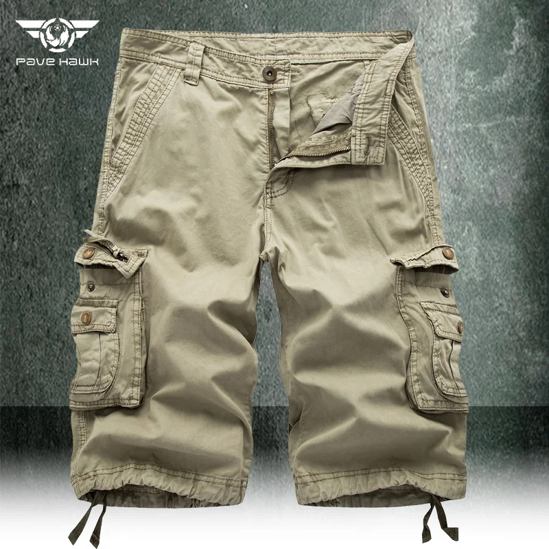 

Мужские Пляжные тактические шорты, военные износостойкие тактические шорты с несколькими карманами, повседневные свободные укороченные брюки из хлопка