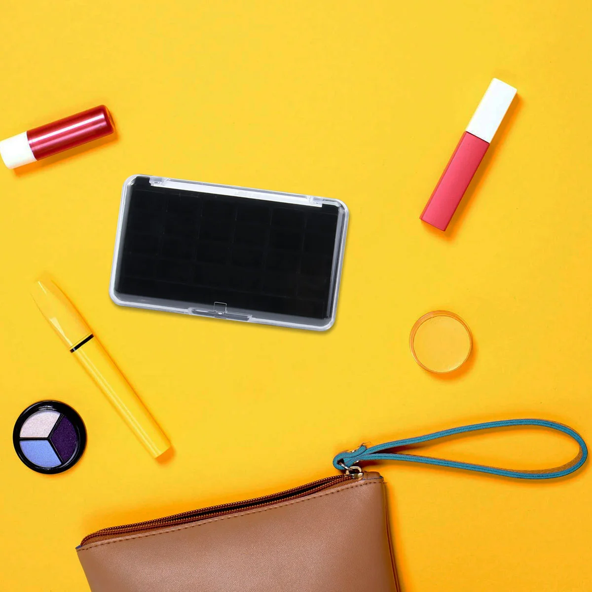 

2 PCS Eyeshadow Palette Travel Case Clear Plastic Containers Packaging Material