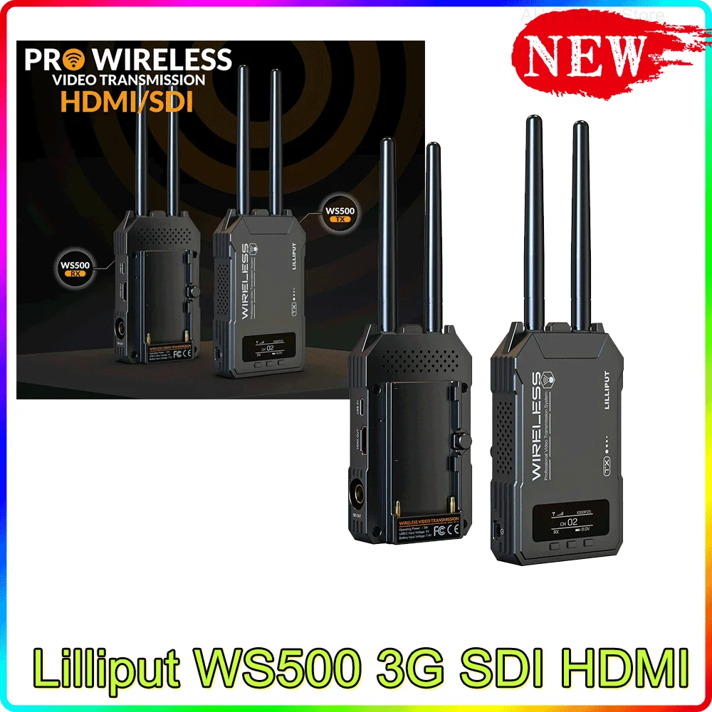 

Lilliput WS500 Pro Wireless Video Transmission Auto Search For Channel HD Wireless 3G SDI HDMI-compatible Transmission