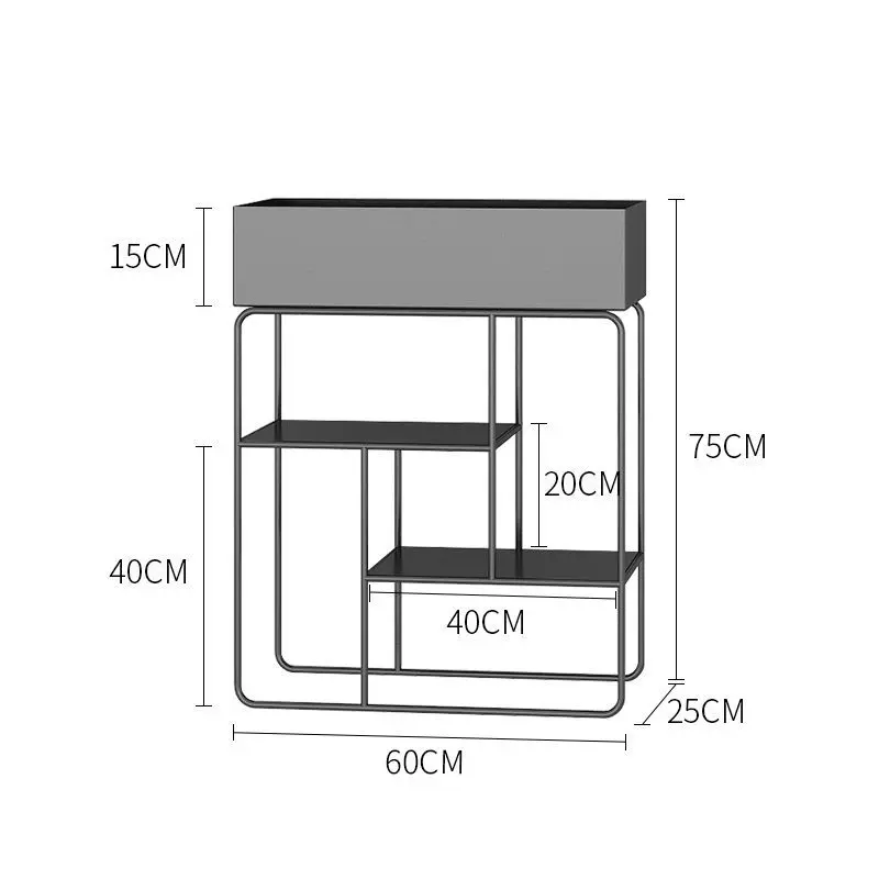 Скандинавская железная стойка для цветов хранения напольная зеленая цветочных