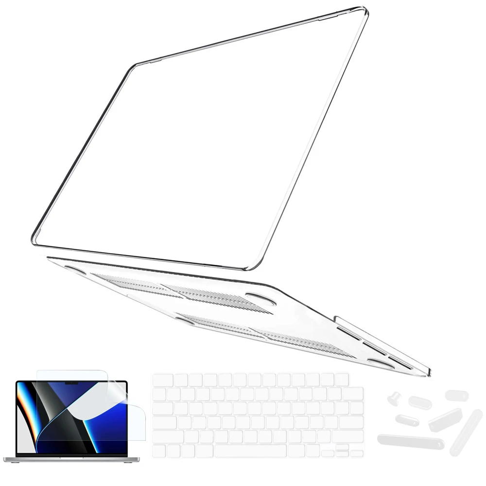 

NORTHJO 4 в 1 прозрачный матовый чехол для клавиатуры Защита экрана для ноутбука Apple Macbook Pro 16 дюймов M1 A2485