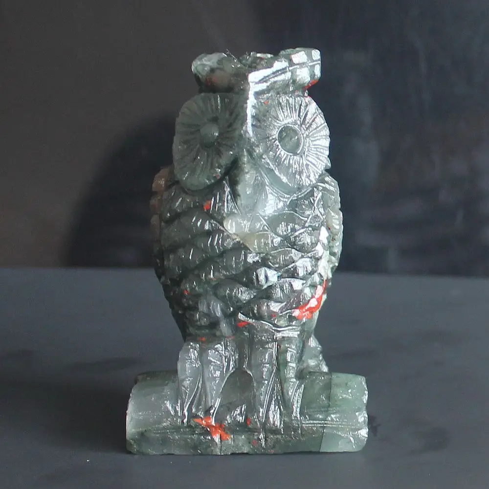 Ручная работа драгоценный камень кристалл кровь фигурка совы животные офис