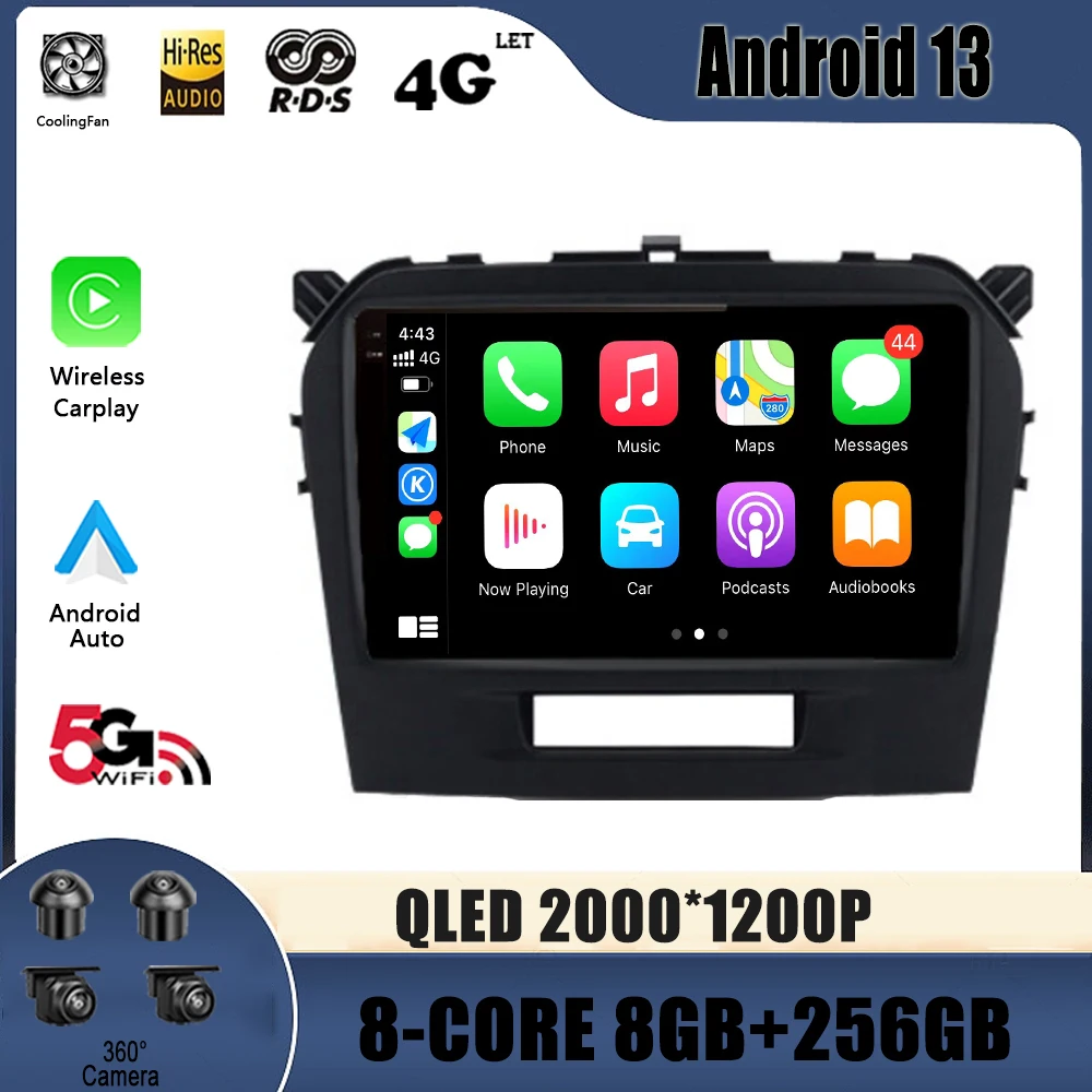 

Android 13 для Suzuki Vitara 2014 - 2018 автомобильное радио, мультимедийный видеоплеер, навигация 4G GPS No 2din 2 din dvd