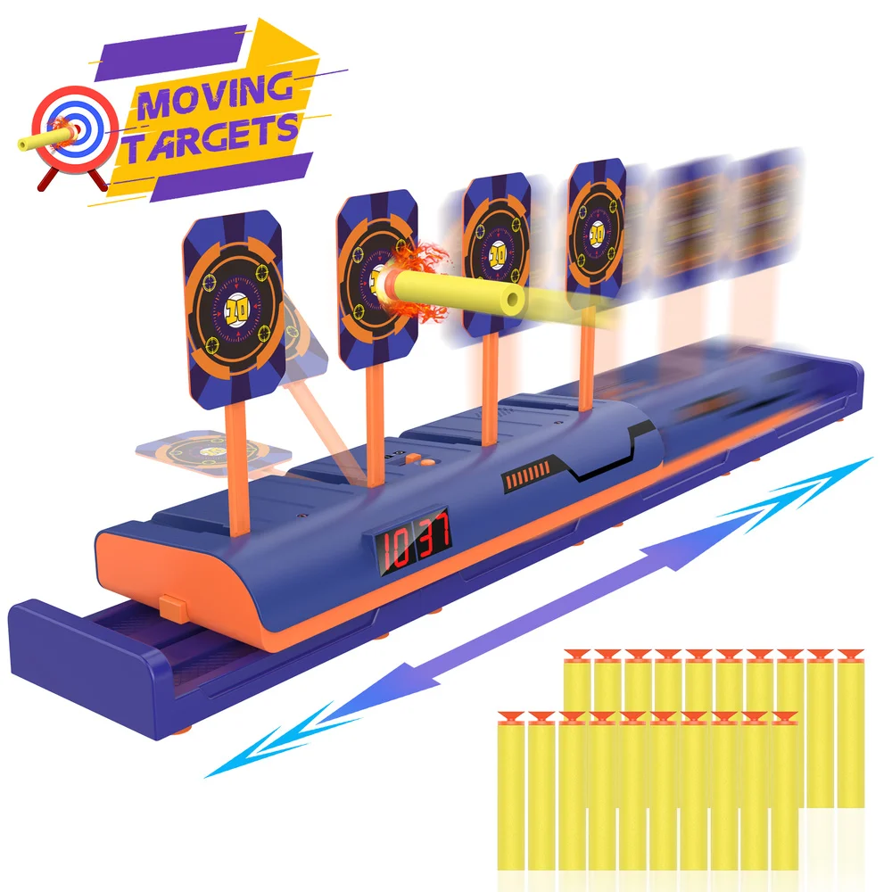 

Мишени для пистолетов Nerf с автоматическим сбросом, электрические аксессуары для стрельбы, детские игрушки для стрельбы со светильник и выс...