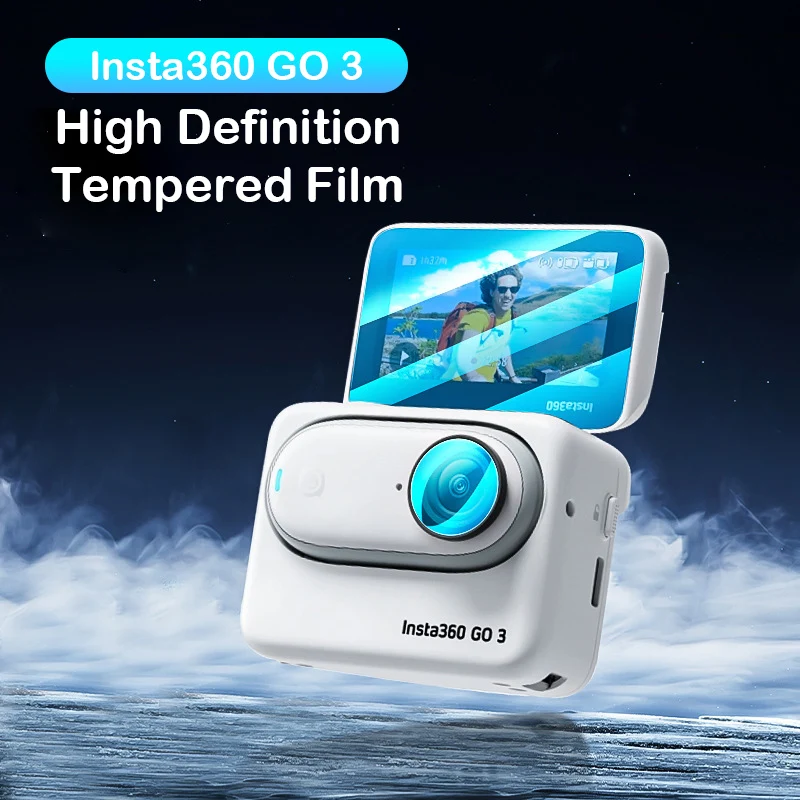 

For Insta360 Go3 Screen and Lens Tempered Glass Protector Action Camera AntiScratch Protective Film Accessories