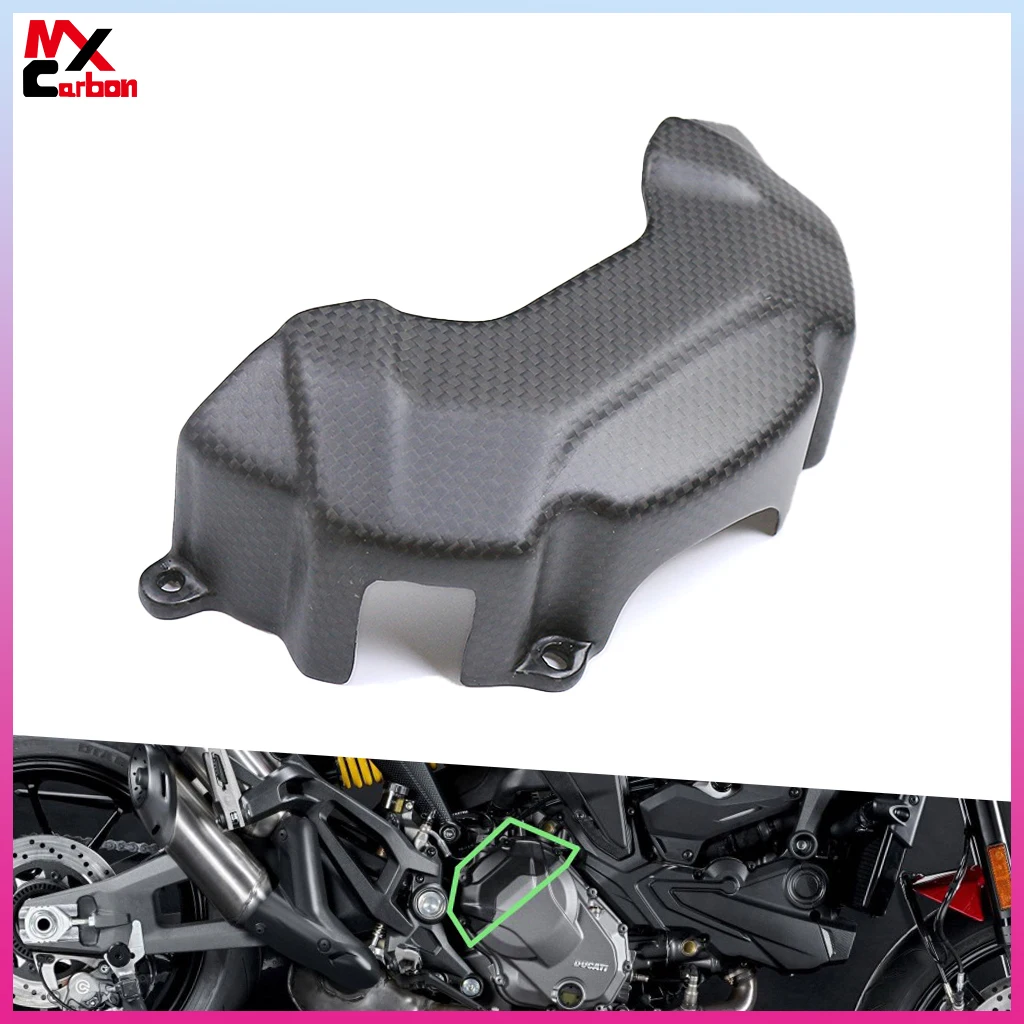 

Боковая панель двигателя мотоцикла для Ducati Monster 937, 2021, 2022, 2023, полностью углеродное волокно, правые крышки двигателя, защитные аксессуары