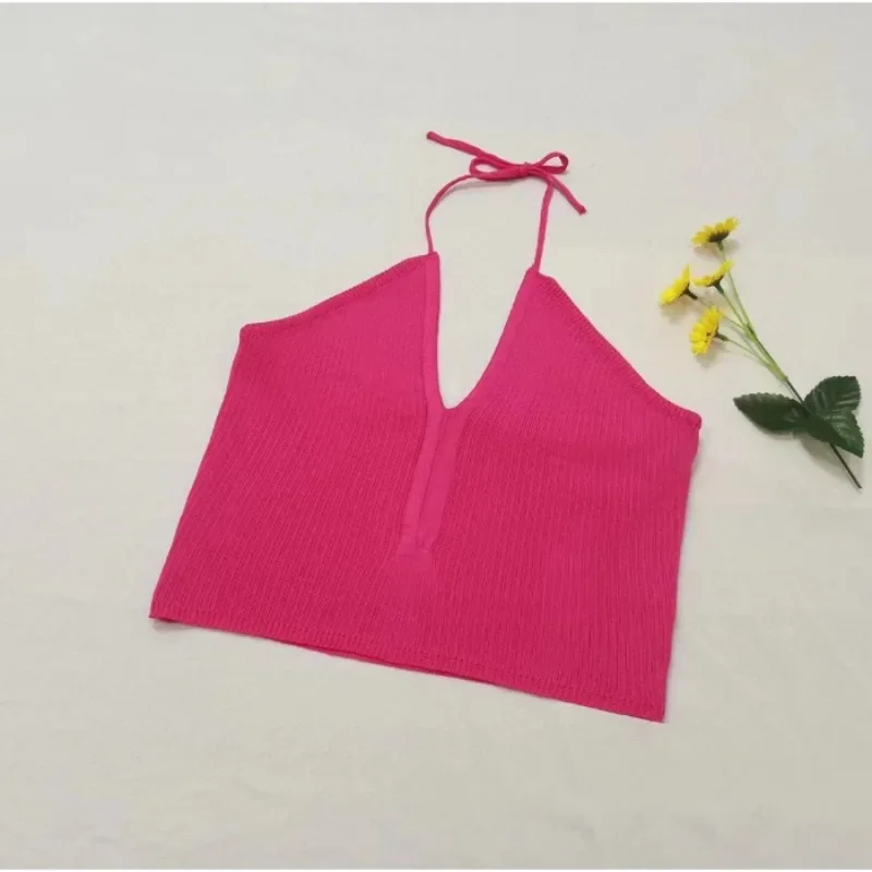 Камзол женский однотонный сексуальный Y2k универсальный Холтер Hotsweet яркие