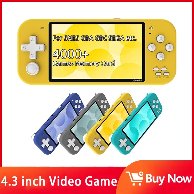 4.3 Inch Handheld Portable Game Console X20 Mini Retro Video Game Built-in 1200 Games Player For MAME/CPS/GBA/NES/GB/SEGA/GBC 1