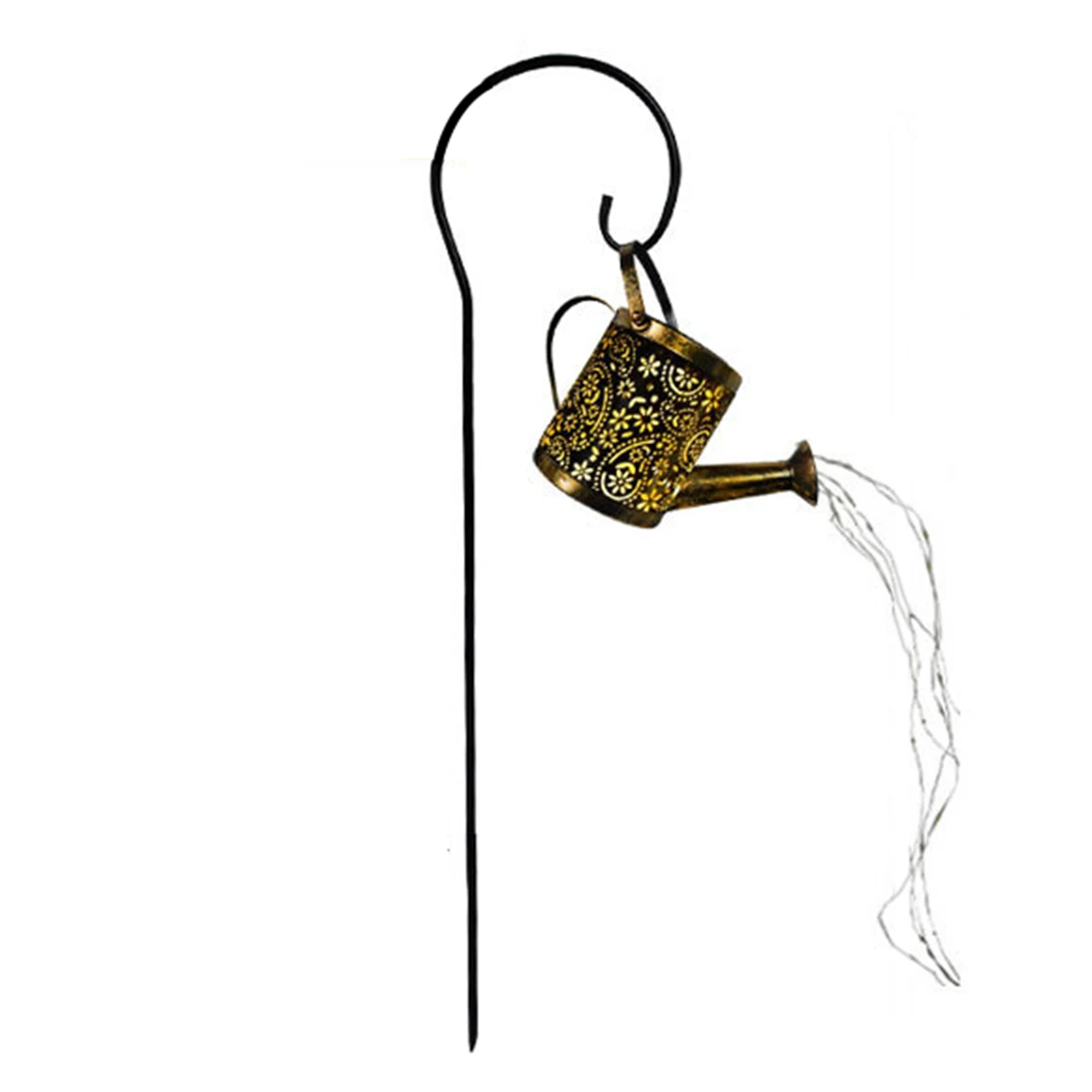 

Solar Kettle Lamp Outdoor Hanging Watering Can Light IP44 Waterproof Garden Light Watering Can Sprinkler Fairy Light for Patio C