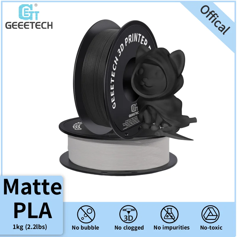 Купи Geeetech 3D принтер 1кг 2.2LBS матовая PLA нить, 1, 75 мм +/-0, 03 мм 3D принтер материал, подходит для большинства FDM принтер, вакуумная посылка за 1,554 рублей в магазине AliExpress