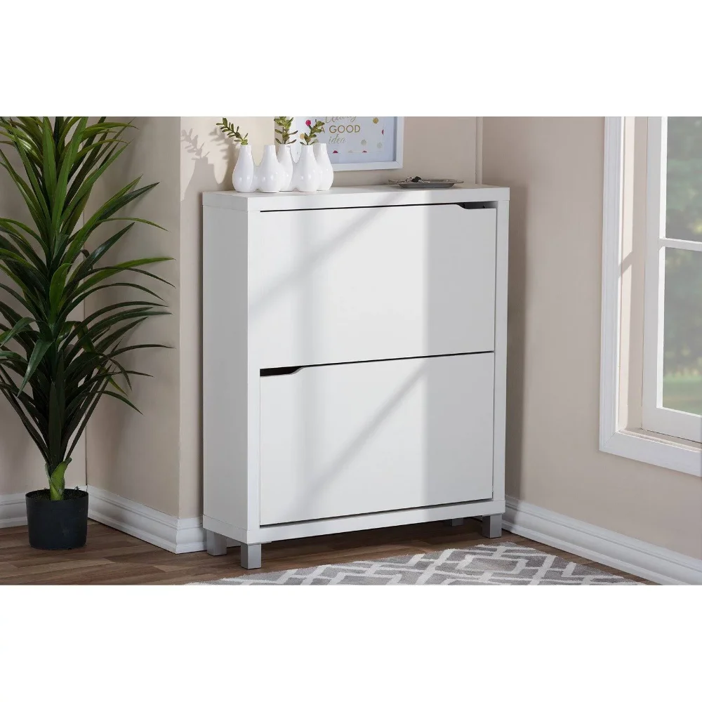 

FP-2OUS-WHITE Simms Modern Shoe Cabinet，Strong and Durable，51 Lbs，9.25 X 31.10 X 37.00 Inches