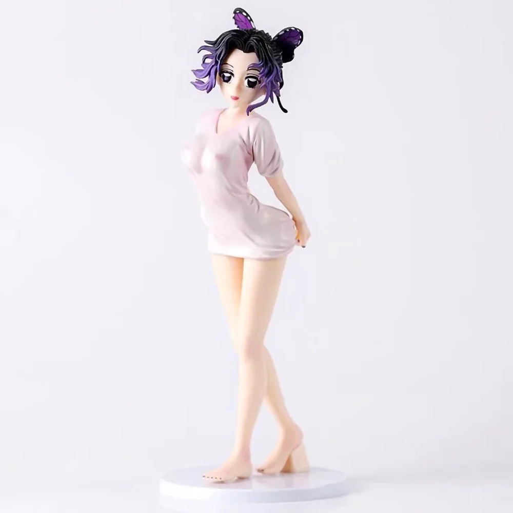 Kochou Shinobu Movable Doll Kimetsu No Yaiba White Pajamas Sexy Girl Action Anime Model Ornaments For Gifts