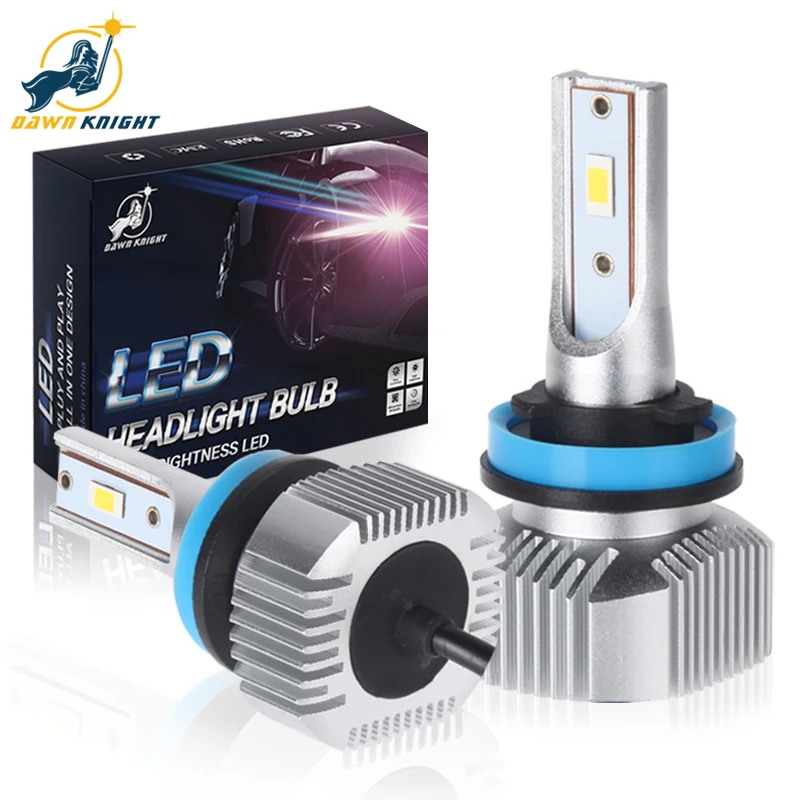 DawnKnight S5 Mini H8 H11 ПТФ Светодиоды Лампы 4300K Безвентиляторная светодиодная фара 9006 H7 HB3