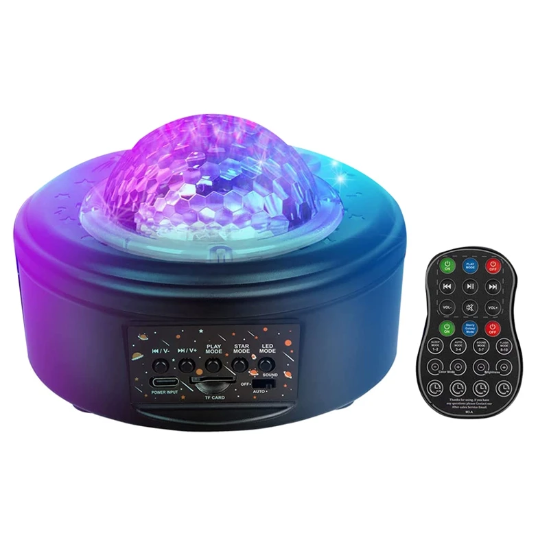 

Светодиодный ночник Звездный проектор, с Bluetooth динамиком и дистанционным управлением, проектор 10 планет и проектор океанских волн
