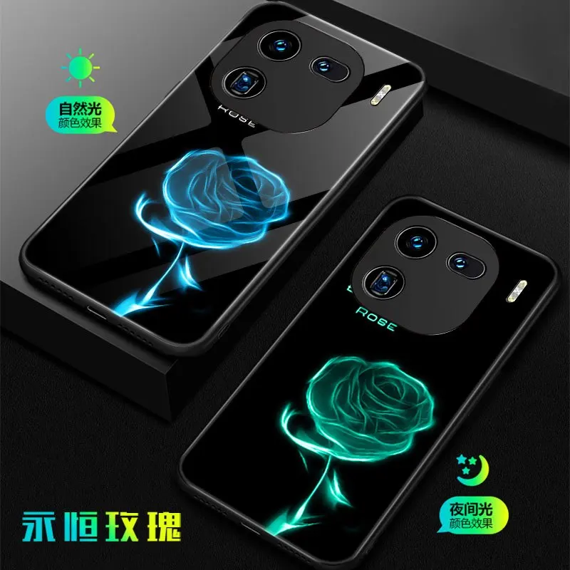 Светящиеся фотообои для Vivo iQOO 12 Pro чехол светящийся в темноте кот и рыба