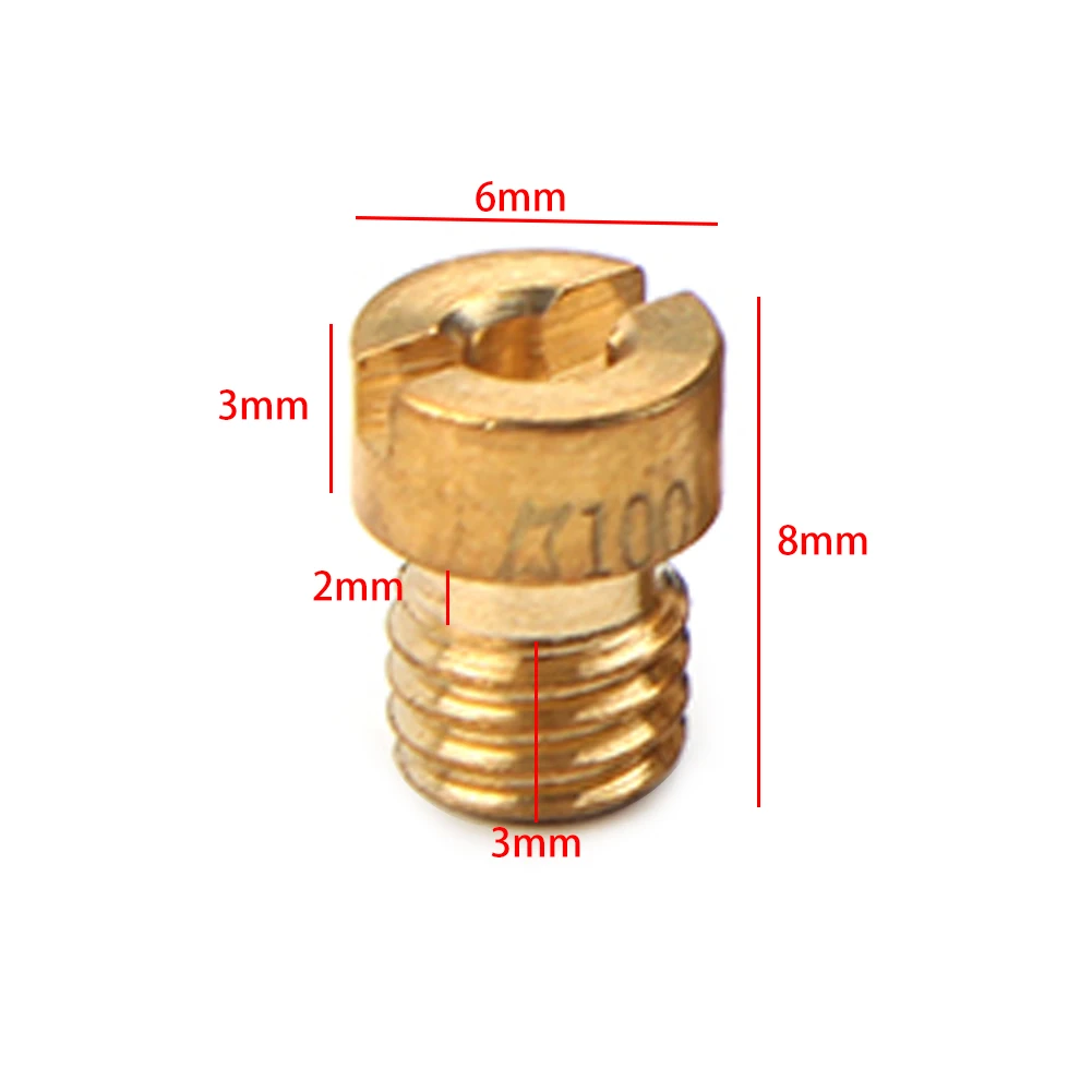 10 шт. золотой мотоцикл латунный карбюратор пилотная струя для PWK Mikuni OKO Keihin KOSO # 100