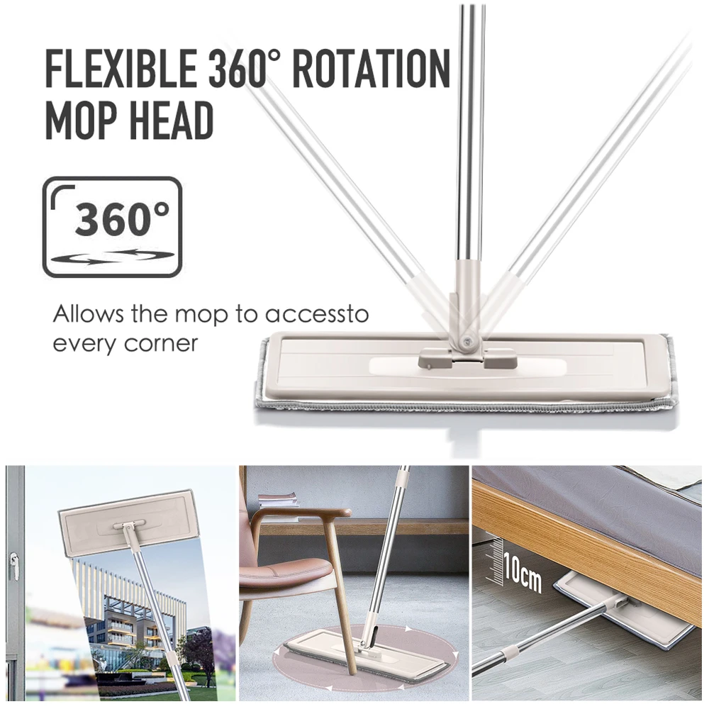 Mop Magic Hand Free Household Automatic Spin Floor Home Kitchen Wooden Cleaning Microfiber Pads With Bucket | Дом и сад