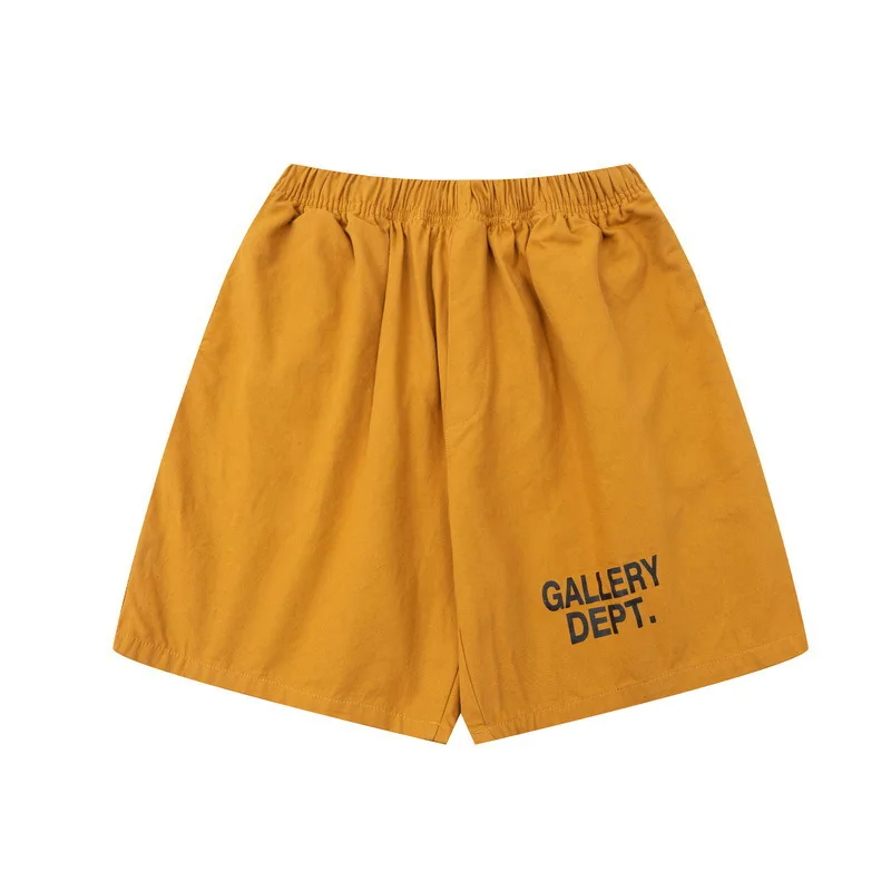

New GALLERY DEPT Fashion Flame Men's T-Shirt Shorts Pants Sports Suit Cotton Short Sleeve Tops Hip Hop Street Fitness Wear