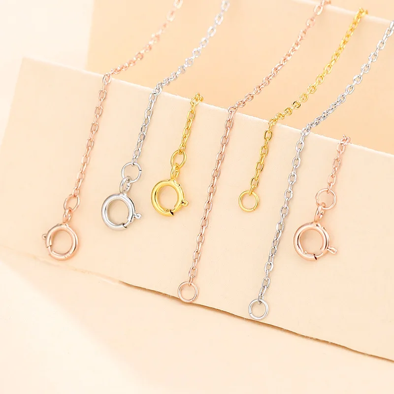 925 Silver 2/3/4/5/7cm Gold Extension Tail Chain Spring Clasps Connector For DIY Jewelry Making Findings Bracelet Necklac