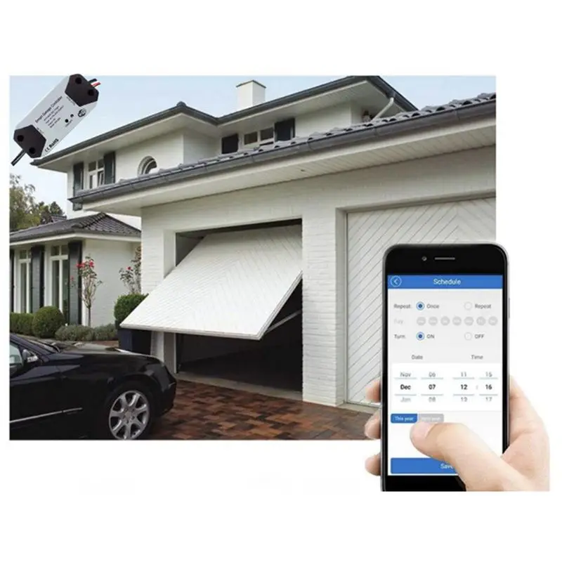 Фото Умный контроллер гаражных ворот Smart-Tuya Wi-Fi, умный переключатель дверей, совместимый с Alexa, Google Home, управление через приложение Smart Life Tuya №2