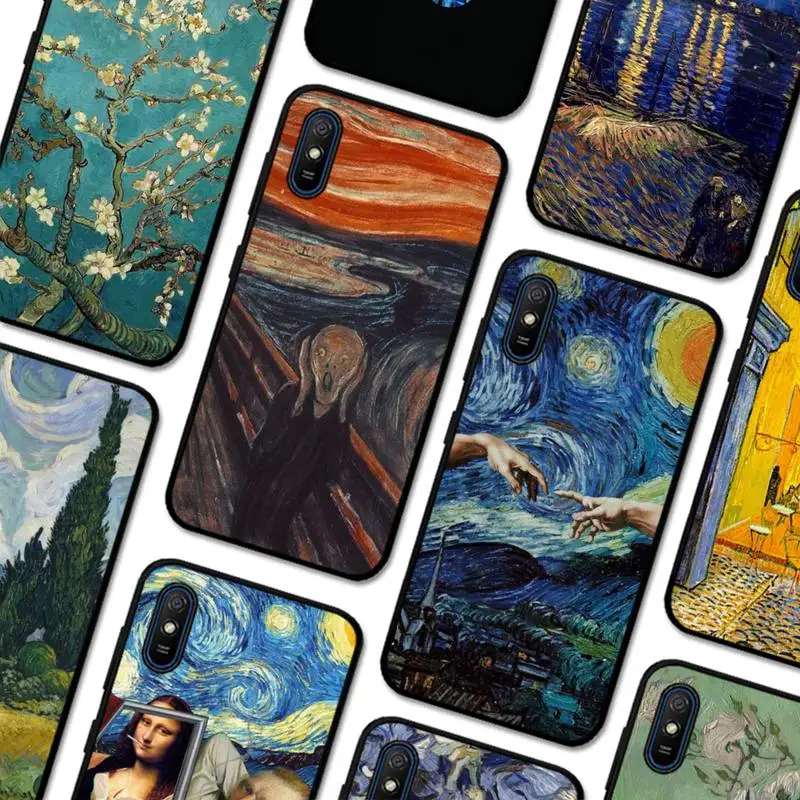 

Van Gogh Starry Sky Art Phone Case for Redmi 5 6 7 8 9 A 5plus K20 4X S2 GO 6 K30 pro