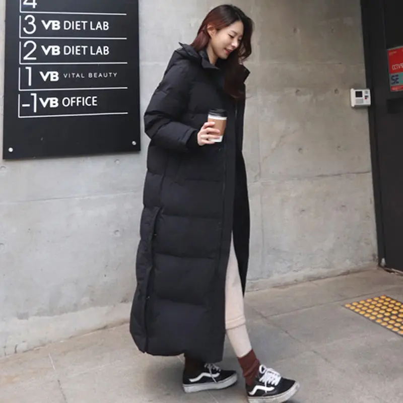 Long Winter New Bread Jacket Loose Coat Women Solid Hooded Women Jackets Winter Coat Jacket