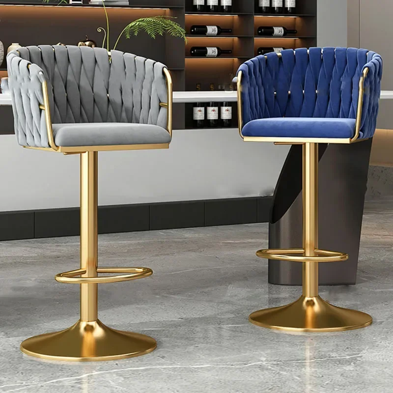 Регулируемые барные стулья современный простой дизайн Вертлюг бархатная